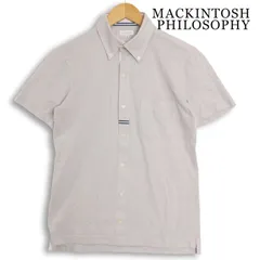 MACKINTOSH PHILOSOPHY マッキントッシュ フィロソフィー 春夏★ 半袖 鹿の子 ボタンダウン ポロシャツ Sz.38　メンズのサムネイル