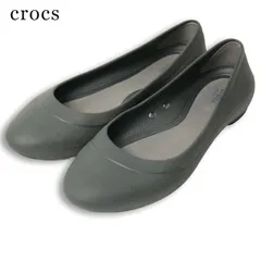 crocs クロックス 通年★ リナ フラット パンプス Sz.7 レディース 灰 グレーのサムネイル