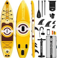 SAMADALLY インフレータブル SUP サップボード スタンドアップパドルボード 初心者向け 320cm×81cm×15cm Dリング付きのサムネイル