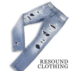RESOUND CLOTHING リサウンドクロージング クラッシュ&リペア加工★ ストレッチ スキニー デニム パンツ Sz.M位 メンズのサムネイル