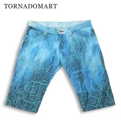 TORNADOMART トルネードマート ふくれジャガード グラデーション プリント★ ストレッチ 総柄 ショート パンツ Sz.L メンズのサムネイル