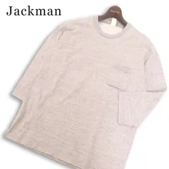 Jackman ジャックマン タナベメリヤス 【Dotsume Pocket T-Shirt】 7分袖 度詰め ポケット Tシャツ 日本製 Sz.L メンズ 灰のサムネイル