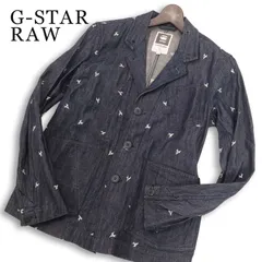 G-STAR RAW ジースター ロウ 【A CROTCH AOE SLIM 3D CROPPED BLAZER】刺繍 総柄 デニム ブレザー ジャケット Sz.M メンズのサムネイル