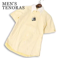 【新品 未使用】 MEN'S TENORAS メンズティノラス 春夏★ 半袖 ストライプ ボタンダウン シャツ 日本製 Sz.M メンズのサムネイル