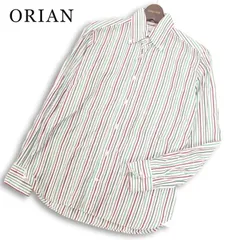 イタリア製★ ORIAN オリアン 通年★ 長袖 ボタンダウン ストライプ シャツ Sz.38/15 メンズのサムネイル