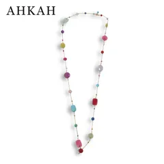 AHKAH アーカー 通年 キャンディ ネックレス Sz.F　レディース カラーストーンのサムネイル