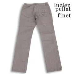 【新品 未使用】 lucien pellat finet ルシアンペラフィネ 通年 スカル刺繍★ デニム パンツ 日本製 Sz.25 レディース 灰のサムネイル
