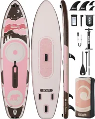SOWM SUPボード 11'6"×35" 超ワイド 初心者向け 安定性抜群 耐荷重450lb センターウィングフィン パドル/ポンプ/バックパック付属 滑り止めデッキ RVキャンプアドベンチャー対応のサムネイル