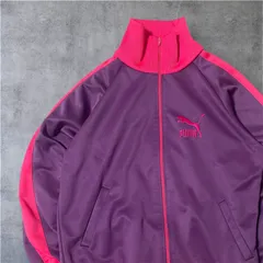 【希少】80s-90s PUMA トラックジャケット ジャージ M ユーロ古着 紫 ピンク　海外古着　ヴィンテージのサムネイル