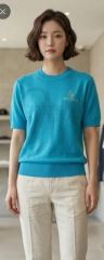ヴァレンティノ ニット 半袖 Tシャツ ブルーのサムネイル
