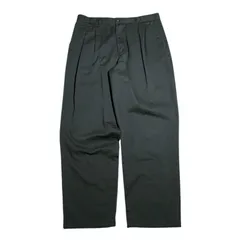 BASIC EDITIONS 2タック ワイド チノパン オリーブ チャコール W36 コットン P009 90s 00s バギーのサムネイル