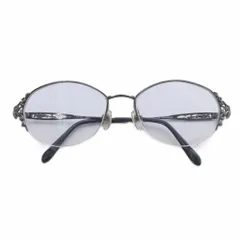 レオナール LEONARD 眼鏡 ロゴ ハーフリム 度あり 紺 ネイビー LE030Mのサムネイル