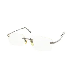 ブルガリ BVLGARI 145TA 427 度入り アイウェア メガネ めがね 眼鏡 リムレス ツーポイント 鯖江 54□17 140 シルバーカラー J048486 /BB ■OH ■GY18 ▲Hのサムネイル