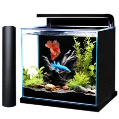 AZ-FRONT 水槽用 背景シート 黒 バックスクリーン 遮光 防水 貼り直し可 マット加工 PVCシート (45cm × 1m)のサムネイル
