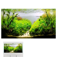 水槽用バックグラウンド 水槽 バックスクリーン 水族館ポスター 水槽背景 装飾ステッカー 雰囲気作り 水槽の飾り 水族館の装飾 DIY 60×30cmのサムネイル