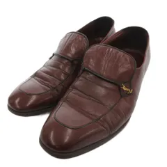 イヴサンローラン YVES SAINT LAURENT ローファー モカシン レザー ラウンドトゥ YSLロゴ 6 ブラウン /MXのサムネイル