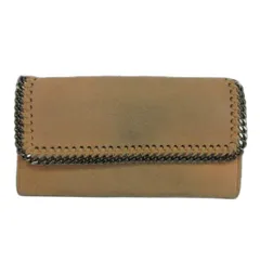 ステラマッカートニー STELLA McCARTNEY ファラベラ Falabella フラップ コンチネンタル ウォレット 長財布 二つ折り スエード チェーン ピンク /XZ ■GY18のサムネイル