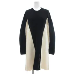 アレキサンダーワン ALEXANDER WANG ニットワンピース ミディ丈 バイカラー 絹 シルク S 黒 ブラック 白 ホワイト /ML ■Cのサムネイル