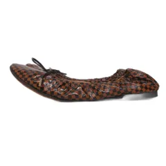 ルイヴィトン LOUIS VUITTON ダミエ オペラシューズ リボン 36.5 茶 ブラウン ■MNK9のサムネイル