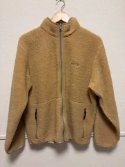 (^w^)b 美品 AIGLE エーグル ボア フリース ジャケット L キャメル ベージュ レトロ シープボア ビンテージ 旧ロゴ ジップアップ スタンドカラー アウトドア 登山 普段着 メンズ レディース 8502-88220 OM13677MRのサムネイル