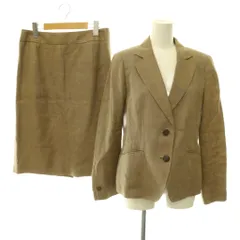 アクアスキュータム AQUASCUTUM スーツ セットアップ テーラードジャケット スカート シルク リネン混 6S ブラウン /ES ■GY50のサムネイル