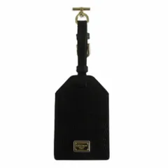 ドルチェ&ガッバーナ ドルガバ DOLCE&GABBANA ネームタグ ラゲッジタグ レザー リザード型押し ロゴプレート ゴールド金具 黒 ブラック /XZ ■GY11のサムネイル