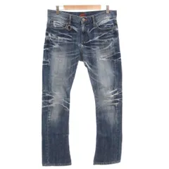 ジャックローズ Jackrose デニムパンツ ジーンズ フレア ブーツカット 鬼ヒゲ ハチノス 33 インディゴ 261502 /FFのサムネイル