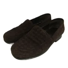 ボッテガヴェネタ BOTTEGA VENETA ローファー スリッポン スエード イントレチャート 35 22cm 茶色 ブラウン /XZ ■GY11のサムネイル