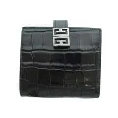 ジバンシィ GIVENCHY 二つ折り財布 ウォレット 4Gロゴ 型押しクロコ レザー 黒 ブラック ■GY18 /MQのサムネイル