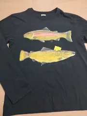 KAPITAL 20 ジャージ クルー Tシャツ 2 トラウト パキシッシュ レインボー Y Pt ブラックのサムネイル