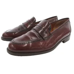 サルヴァトーレフェラガモ Salvatore Ferragamo ペニーローファー コイン シューズ Uチップ レザー 5.5 ワインレッド /GV ■GY50のサムネイル