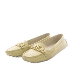ルイヴィトン LOUIS VUITTON ドライビングシューズ スリッポン エナメルレザー 34.5 イエロー /YO32 ■GY50のサムネイル