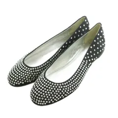 ジュゼッペザノッティデザイン GIUSEPPE ZANOTTI DESIGN バレエシューズ ラインストーン装飾 8.5 25.5cm 黒 /MI ■GY19のサムネイル