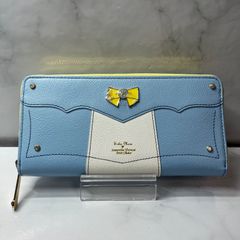 Samantha Thavasa Petit Choice Round Zipper Long Wallet, Sailor Moon Uranus, Light Blue Leather