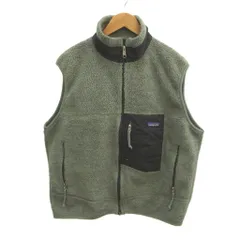 パタゴニア Patagonia 23044 CLASSIC RETRO X VEST クラシック レトロX フリース ベスト L 緑 グリーン ノースリーブ ジップアップ /RN ■GY01のサムネイル