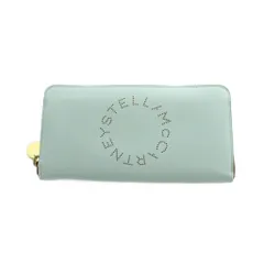ステラマッカートニー STELLA McCARTNEY 長財布 ウォレット レザー ロゴ ラウンドファスナー 青 ブルー 緑 グリーン ■GY18 /MQのサムネイル