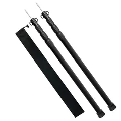 【81?260cm無段階調節】タープポール テント用ポール 伸縮式アルミ製 直径31mm 2本セット 高耐久 コンパクト アウトド キャンプアポールのサムネイル
