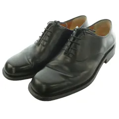 サルヴァトーレフェラガモ Salvatore Ferragamo スクエアトゥレザーシューズ ビジネス ドレス ローヒール 7EEE 黒 ブラック /SS ■OS ■GY50のサムネイル