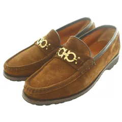 サルヴァトーレフェラガモ Salvatore Ferragamo スエードローファー ガンチーニ金具 7.5EE 茶 ブラウン /SS ■OS ■GY50のサムネイル