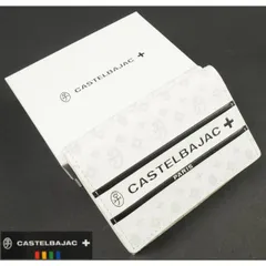 新品定価2.0万円 CASTELBAJAC カステルバジャック 本革 モノグラム ビジュー 三つ折り財布 白 097603のサムネイル