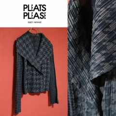 PLEATS PLEASE 2015AW 千鳥格子切り替え ダブルジャケットのサムネイル