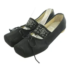 エムエムシックス メゾンマルジェラ MM6 Maison Margiela バレエシューズ スクエアトゥ リボン 23.0cm 黒 /MI ■GY19のサムネイル