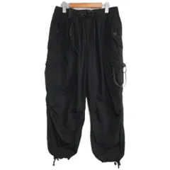 アンドワンダー and wander カーゴパンツ Oversized Cargo Pants 6カーゴパンツ 撥水 ワイド 25年モデル L 黒 ブラック 574-3282083のサムネイル