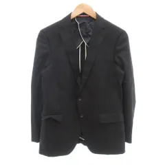 パーソンズ PERSON'S 美品 ジャケット ウール A6 黒 ブラック 長袖 ピンストライプ柄 ノッチドラペル /SJ ■GY06のサムネイル