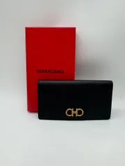 【新品同様】 FERRAGAMO フェラガモ ガンチーニ レザー ２つ折り 長財布 P3463のサムネイル