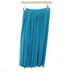 バレンシアガ BALENCIAGA プリーツノットスカート Pleated Knot skirt ロング フレア 34 水色 ライトブルー 647655 /YT35のサムネイル