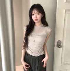 soft veil sheer tops シアートップス ライトグレー - メルカリ