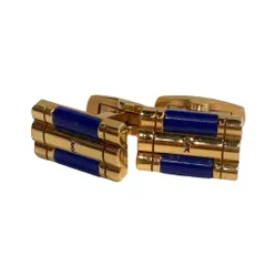 イヴサンローラン YVES SAINT LAURENT カフス 青 ブルー ゴールドカラー ■GY99のサムネイル