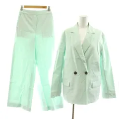 セオリーリュクス 25SS lush linen claude adison スーツ セットアップ テーラードジャケット ダブル ワイドパンツ ストレッチ 麻 リネン混 36 34 ミントグリーン 03-5204100 03-5206401 /KU 5のサムネイル