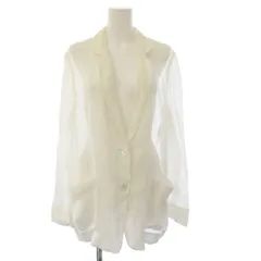 カレンソロジー Curensology 25SS テーラードジャケット シアー シースルー 麻 リネン F 白 ホワイト CL507006ER /AN68のサムネイル